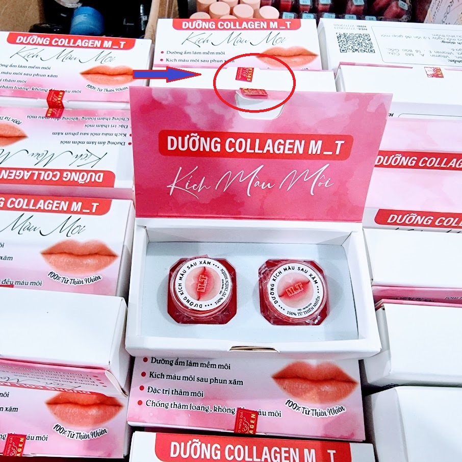 Dưỡng Collagen Kích Màu Môi M_T dưỡng bóng môi sau xăm có tem chống hàng giả