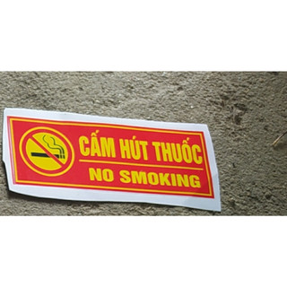Tem decal cấm lửa (no fire), cấm hut thuốc( No smoking) sl 1 tem