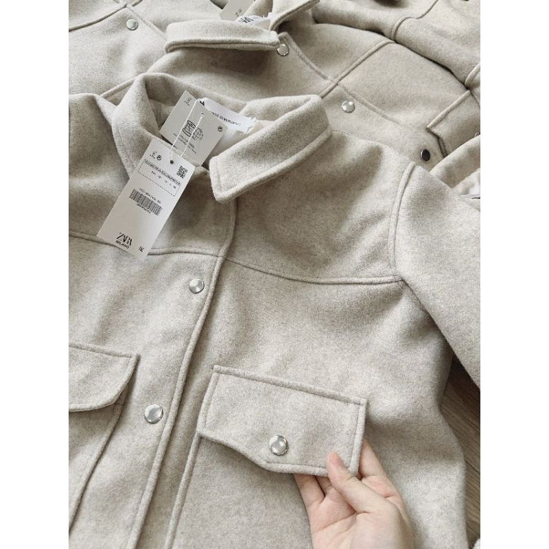 Áo khoác dạ màu be cho nữ style Hàn Quốc trẻ trung sang chảnh - Có buôn sỉ-SP 4589