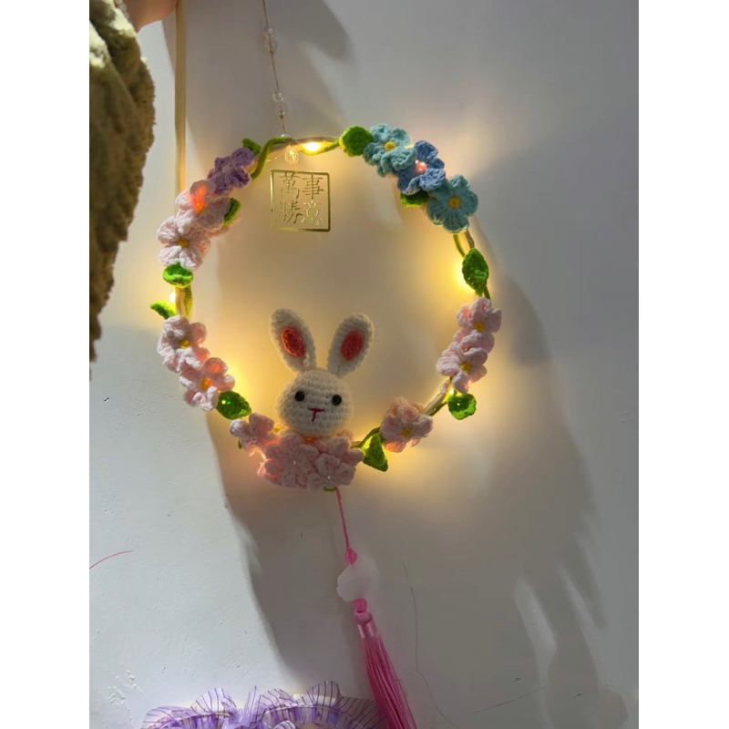 Lồng đèn và bánh trung thu bằng len handmade