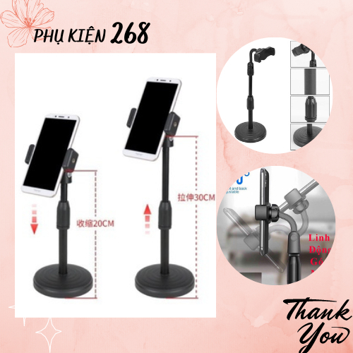 Giá Đỡ Điện Thoại Livestream -Xem Video Ổn Định Xoay 360 Độ Dùng Để Quay Phim Ghi Hình Đa Năng [Kệ chữ L]