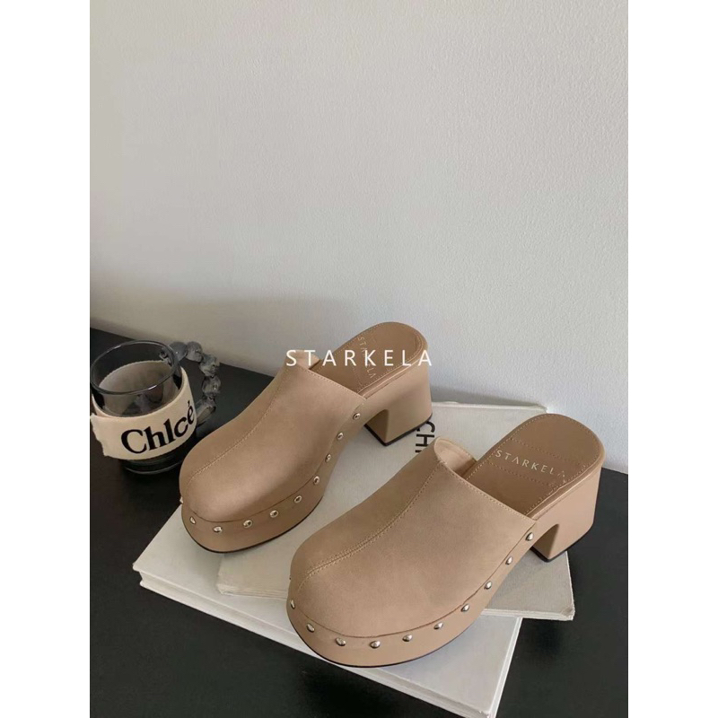 Sục cao gót viền đinh 7p- Hàng QC fullbox- Sẵn nâu, nu