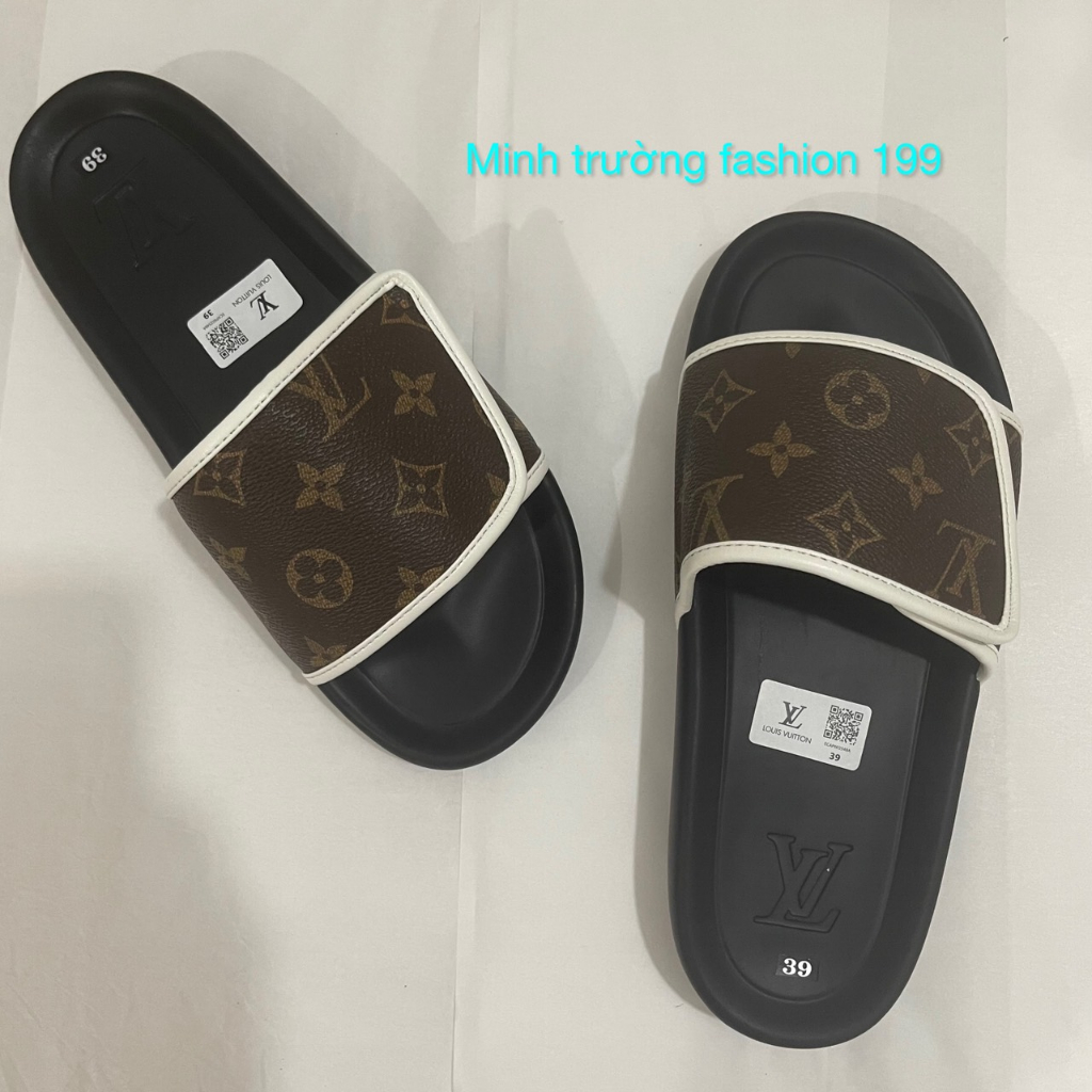 Dép quai ngang nam LV - dép LV nam mới nhất , thiết kế đôc lạ chống nước , chống trượt