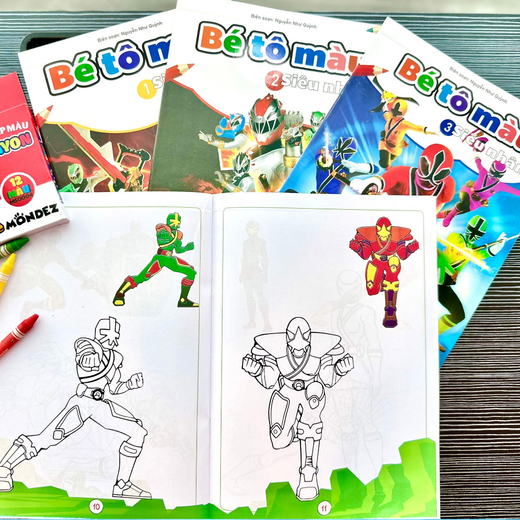 Sách - Tô màu Siêu Nhân Dành cho bé 2-6 tuổi
