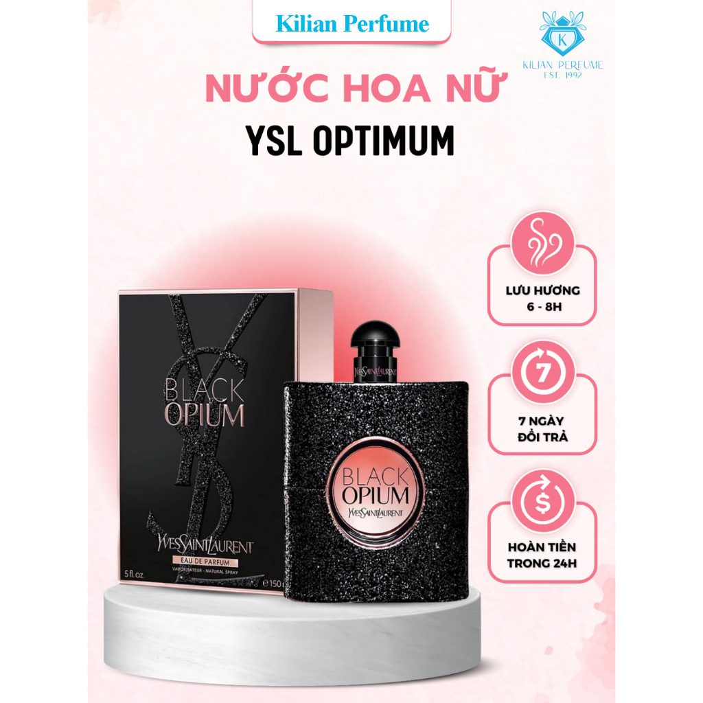 Nước Hoa Nữ Yves Saint Laurent YSL Black Opium Women EDP 90ml - Hương Thơm Bí ẩn, Năng động và Đầy Thu Hút