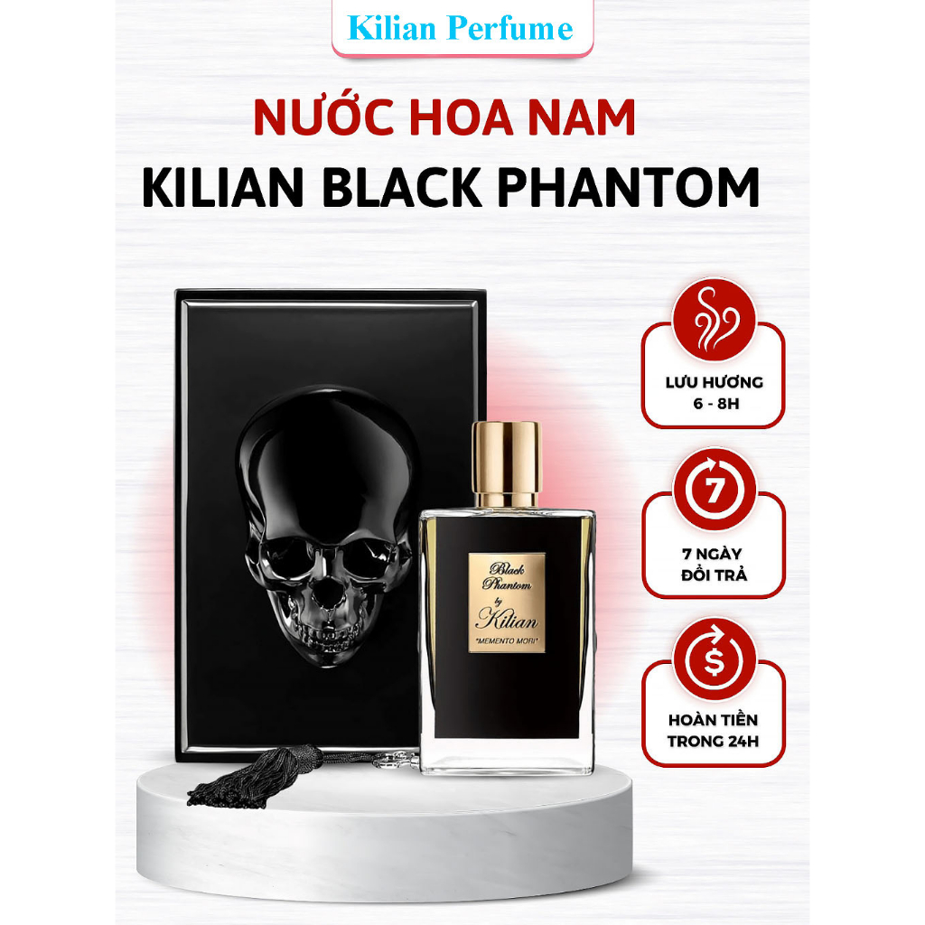 Nước hoa đầu lâu nam Kilian Black Phantom Memento Mori  EDP Chai 50ml - Biểu Tượng Quyền lực Sức mạnh và Sang Trọng | BigBuy360 - bigbuy360.vn