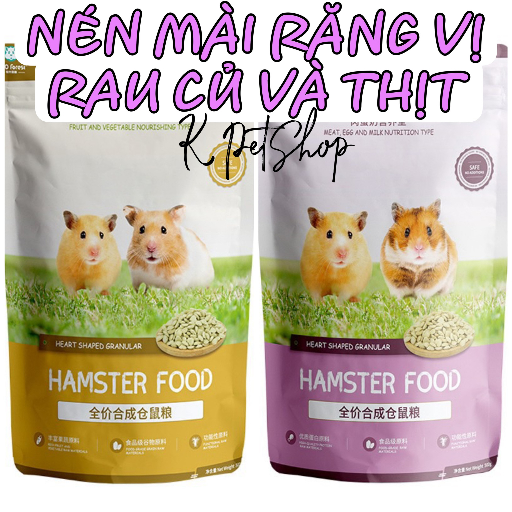 Viên nén mài răng hình tim Eco Forest - Nén bổ sung dinh dưỡng cho hamster bear, hamster ww, campell,...