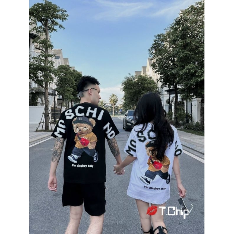 Áo phông gấu 2 mặt hàng QC L1