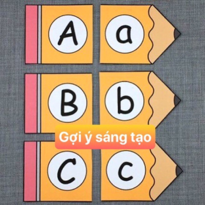 Tên góc theo yêu cầu-Bộ 29 chữ cái nỉ in Hoa ,in Thường -trang trí,mầm non.