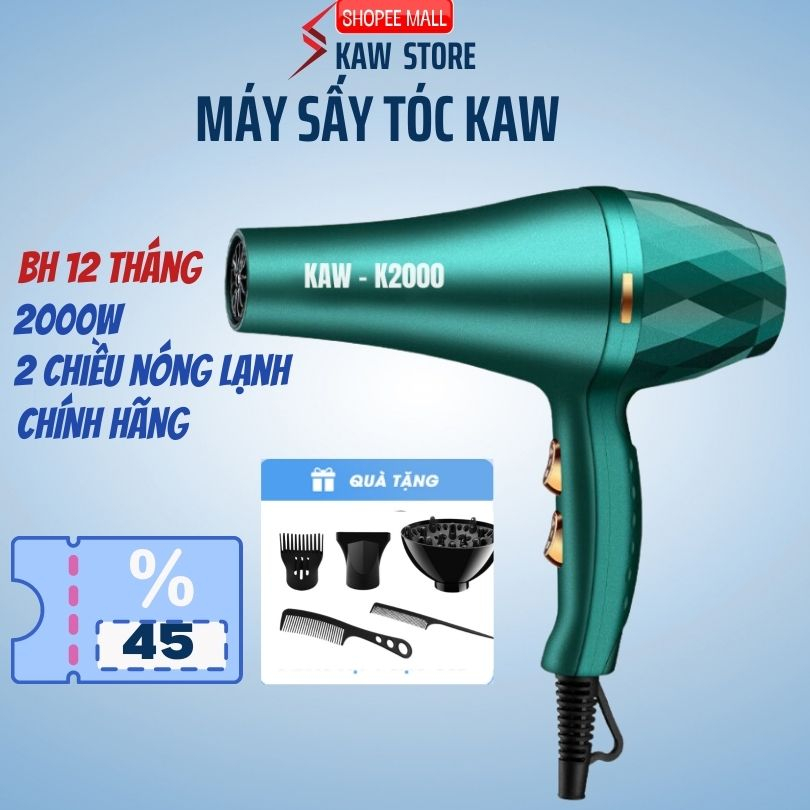 Máy sấy tóc 2 chiều Deliya 8018 tặng kèm 5 chi tiết Cao Cấp -Bảo Hành 12 Tháng.