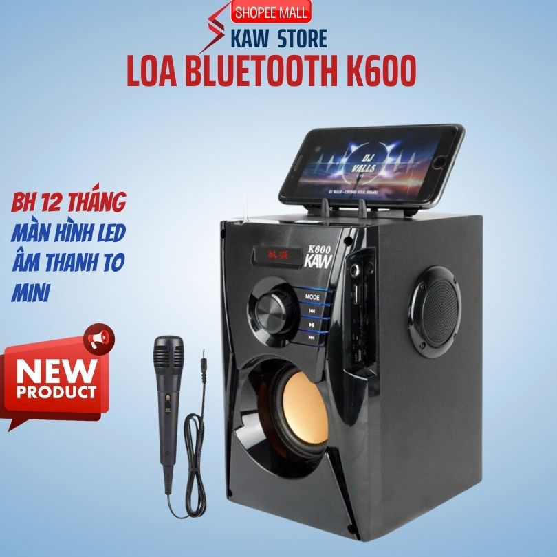 Loa Bluetooth karaoke KAW K600 công suất lớn - Bảo hành chính hãng 1 đổi 1