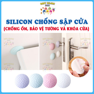 Miếng Chắn Cửa Dán Tường Silicone Chặn Cửa Chống Va Đập