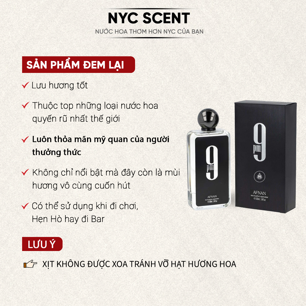 Nước hoa 9PM AFNEN , Nước hoa nam chính hãng - NYCSCENT