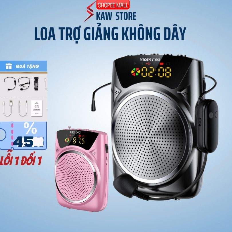 Loa Trợ Giảng Không Dây UHF - KAW K8, Bluetooth 5.0 - Hàng chính hãng