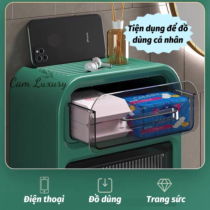 Hộp Đựng Giấy Vệ Sinh 2 Tầng Cao Cấp Hộp Đựng Giấy Hộp Giấy Vệ Sinh Có Kệ Để Điện Thoại