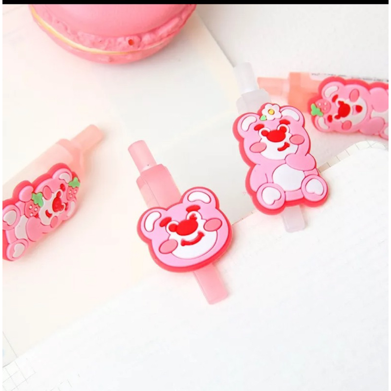 Tách set 1 chiếc bút chì gấu dâu màu Hồng