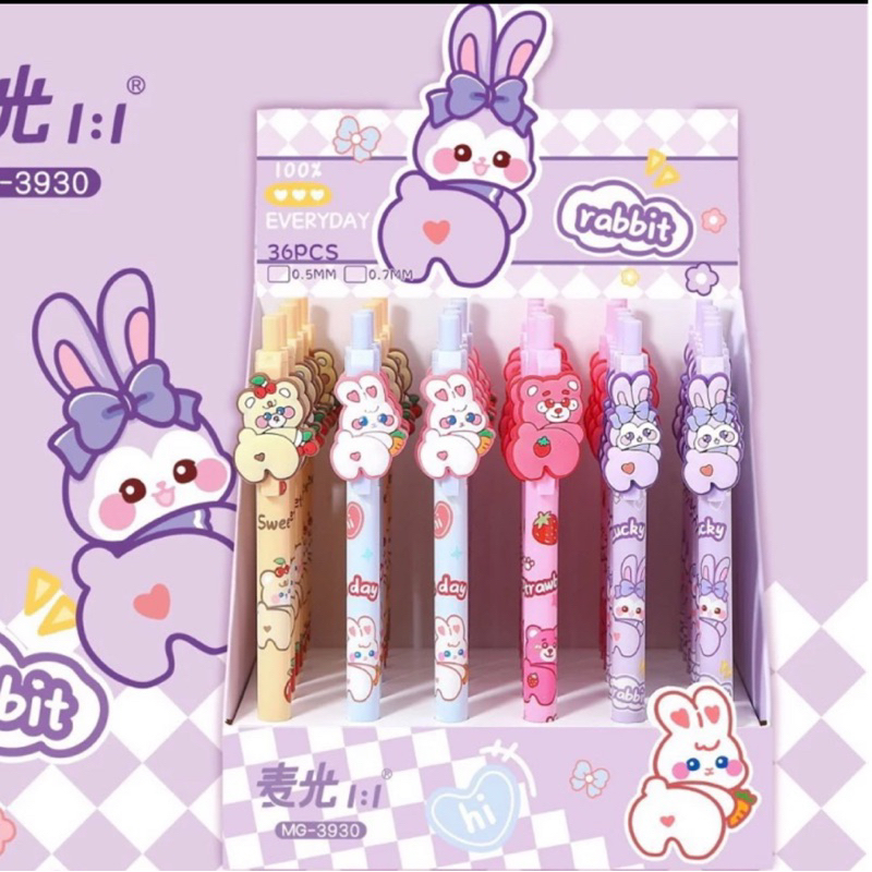 Tách set 1 chiếc bút chì gấu dâu màu Hồng