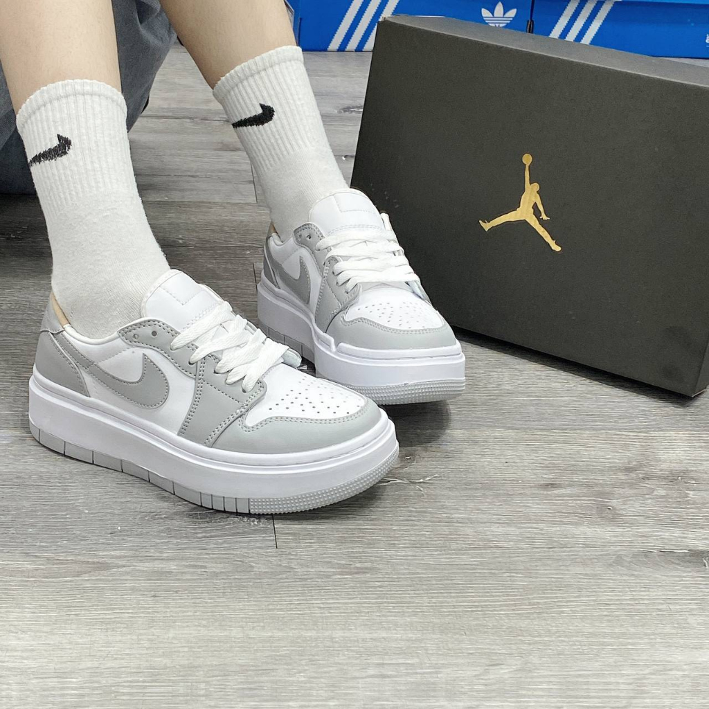 GIÀY THỂ THAO SNEAKER JD ELEVATA XÁM, JD XÁM MẪU MỚI ĐỘN ĐẾ NAM NỮ