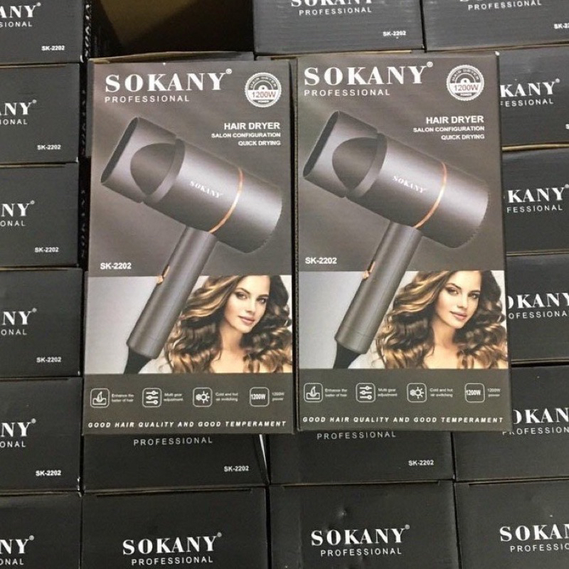 Máy sấy tóc, tạo kiểu tóc chính hãng Sokany máy sấy tạo kiểu ion âm chống khô tóc - Bảo hành 12 tháng