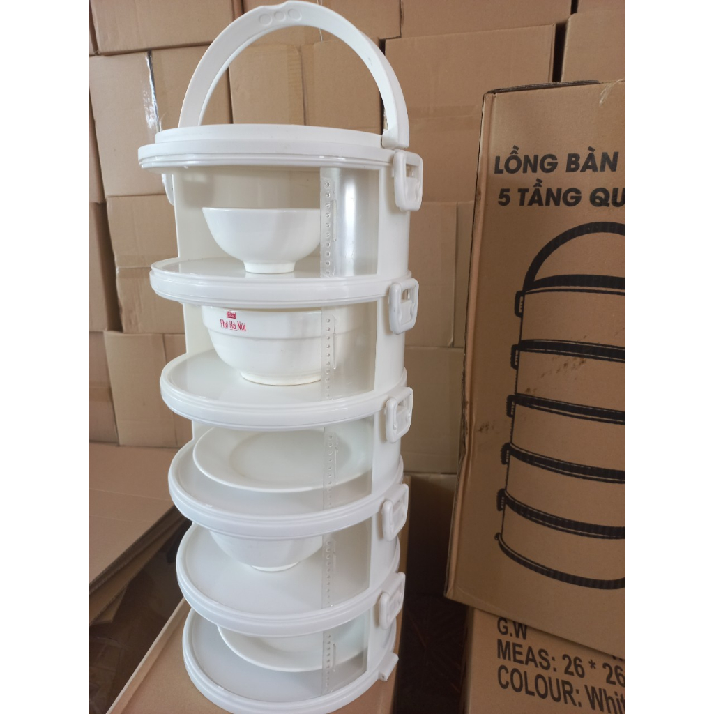 Bộ Lồng Bàn 5 Tầng Có Quai Sách, Có lỗ thông hơi Mẫu mới