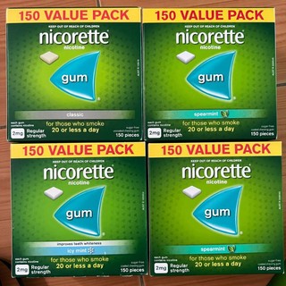 Kẹo cao su cai thu.ốc lá Nicorette hộp 150 viên