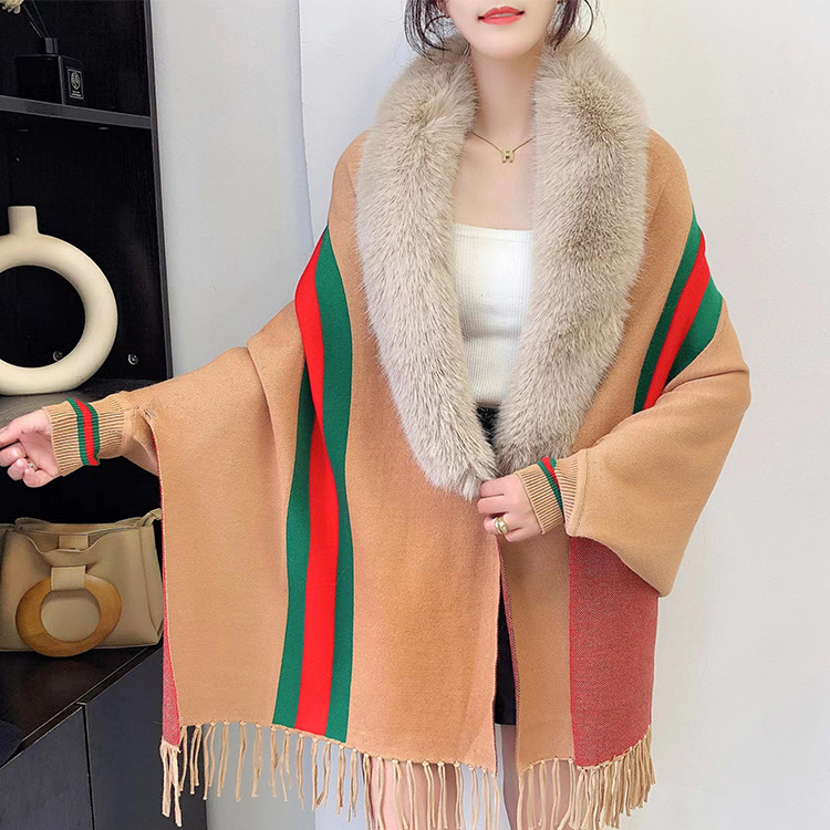 Khăn áo choàng mùa thu đông cao cấp có ống tay khăn trung niên thanh lịch sang trọng 200*70cm - Mã KA001 The Collar Box