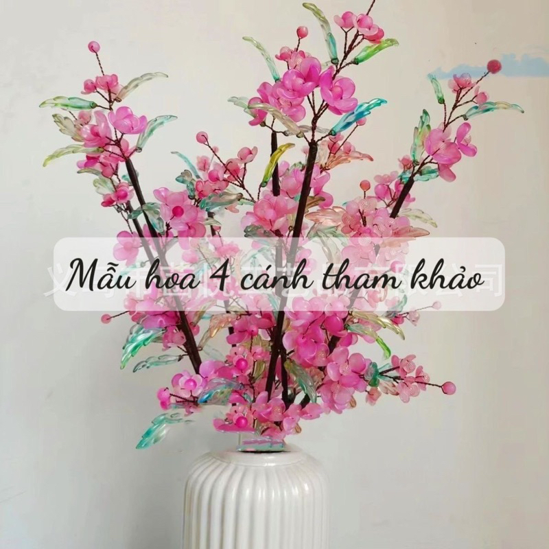 Cánh hoa 4 cánh chuyển sắc mới 16mm27mm làm hoa trang trí, phụ kiện handmade DIY