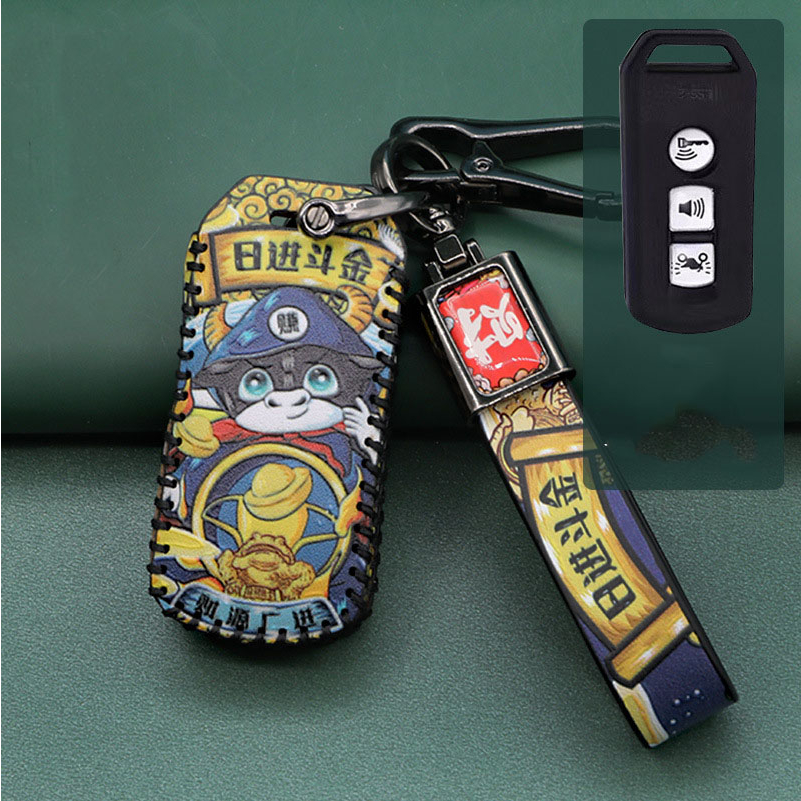 Bao da Chìa Khóa Honda Sh, Sh Mode, Cub 125, Pcx, Adv, Phong Cách Cá Tính Tài Lộc, Mẫu Mới 2023