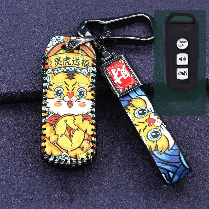 Bao da Chìa Khóa Honda Sh, Sh Mode, Cub 125, Pcx, Adv, Phong Cách Cá Tính Tài Lộc, Mẫu Mới 2023