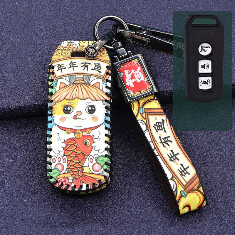 Bao da Chìa Khóa Honda Sh, Sh Mode, Cub 125, Pcx, Adv, Phong Cách Cá Tính Tài Lộc, Mẫu Mới 2023