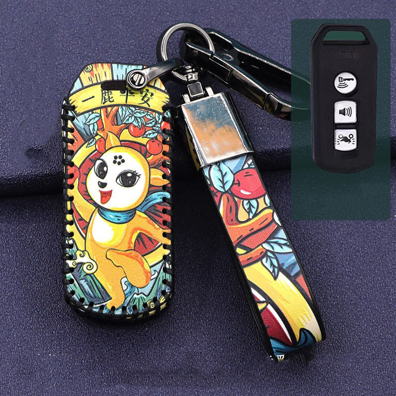 Bao da Chìa Khóa Honda Sh, Sh Mode, Cub 125, Pcx, Adv, Phong Cách Cá Tính Tài Lộc, Mẫu Mới 2023