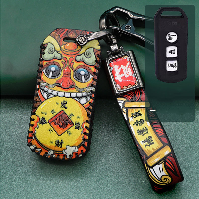 Bao da Chìa Khóa Honda Sh, Sh Mode, Cub 125, Pcx, Adv, Phong Cách Cá Tính Tài Lộc, Mẫu Mới 2023