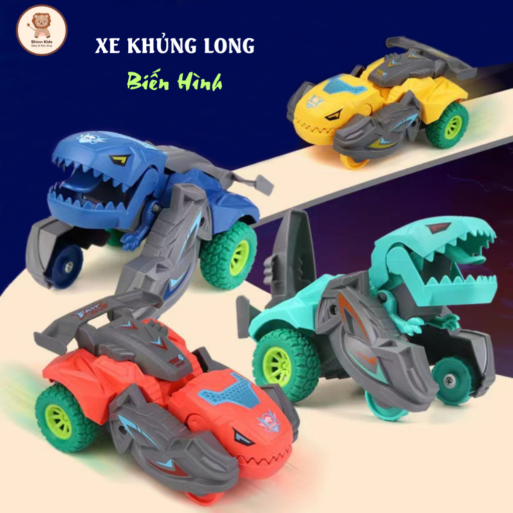 Đồ Chơi Trẻ Em Ô Tô Khủng Long Biến Hình Cho Bé Vận Động  Đồ Chơi Ô Tô Chạy Cót Vui Nhộn Nhiều Màu Sắc Đẹp Mắt