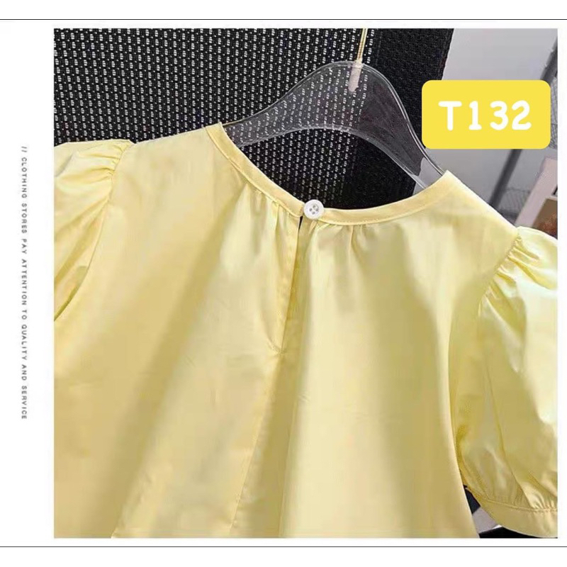 T132 Váy hoa vàng dáng xuông cho bé gái
