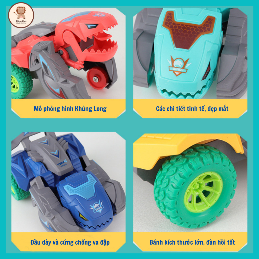 Đồ Chơi Trẻ Em Ô Tô Khủng Long Biến Hình Cho Bé Vận Động  Đồ Chơi Ô Tô Chạy Cót Vui Nhộn Nhiều Màu Sắc Đẹp Mắt