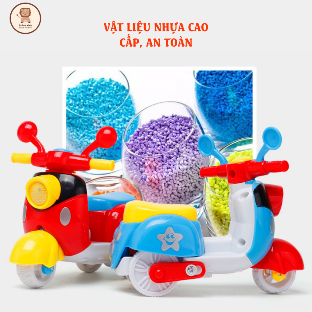 Đồ Chơi Xe Máy Mô Hình Chạy Quán Tính Shin Kids, Đồ Chơi Ô Tô Xe Máy Chạy Cót Vui Nhộn Nhiều Màu Sắc Đẹp Mắt