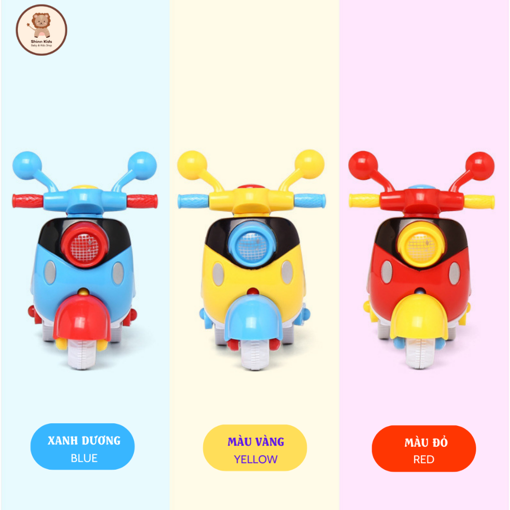 Đồ Chơi Xe Máy Mô Hình Chạy Quán Tính Shin Kids, Đồ Chơi Ô Tô Xe Máy Chạy Cót Vui Nhộn Nhiều Màu Sắc Đẹp Mắt
