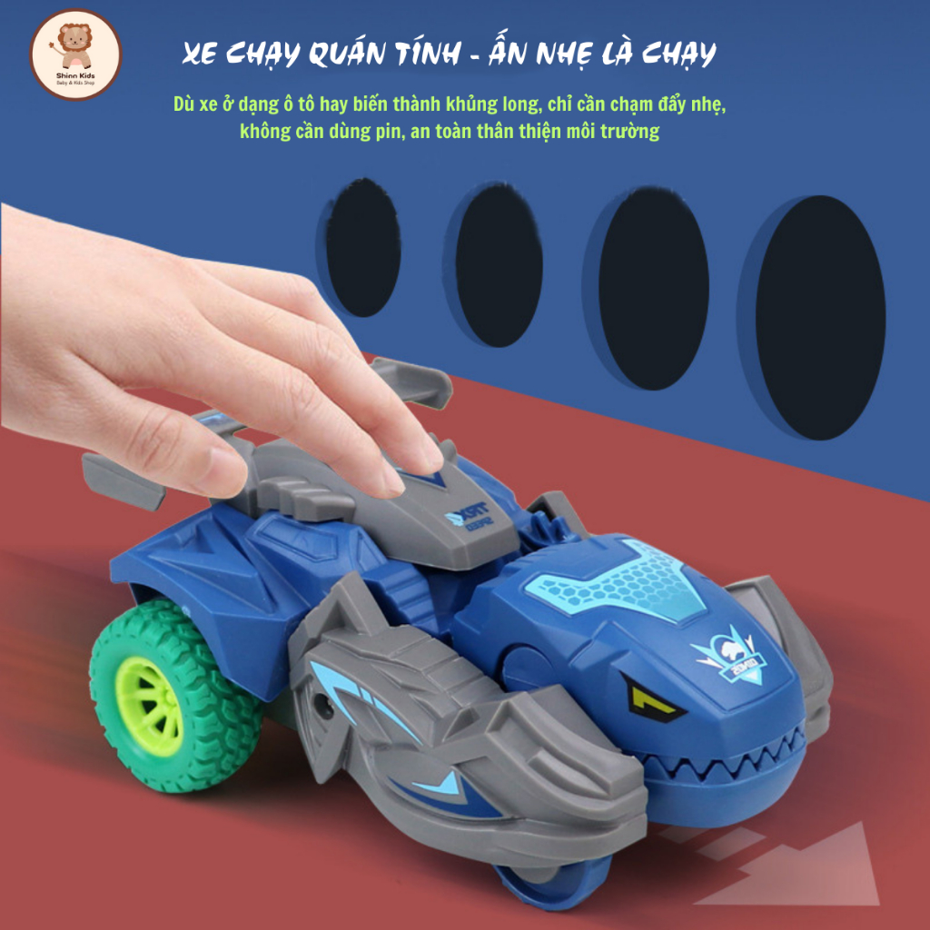 Đồ Chơi Trẻ Em Ô Tô Khủng Long Biến Hình Cho Bé Vận Động  Đồ Chơi Ô Tô Chạy Cót Vui Nhộn Nhiều Màu Sắc Đẹp Mắt