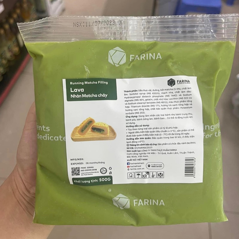 Nhân bánh Lava chảy Farina 500g