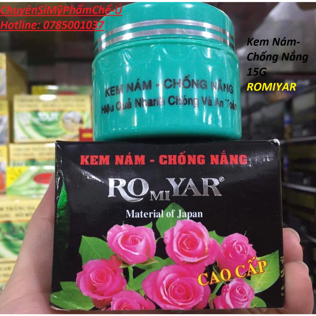 Combo 1 Hủ Kem Nám Xanh 15g Và 1 Hủ Trắng Da Mặt Romiyar 15g