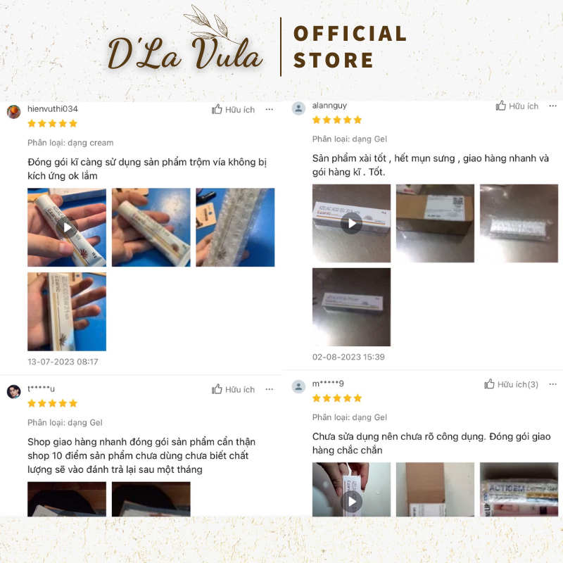 Kem giảm mụn Ezanic và Gel Ezanic 20% Azelaic acid 15g ngừa mụn, giảm thâm chính hãng Intas