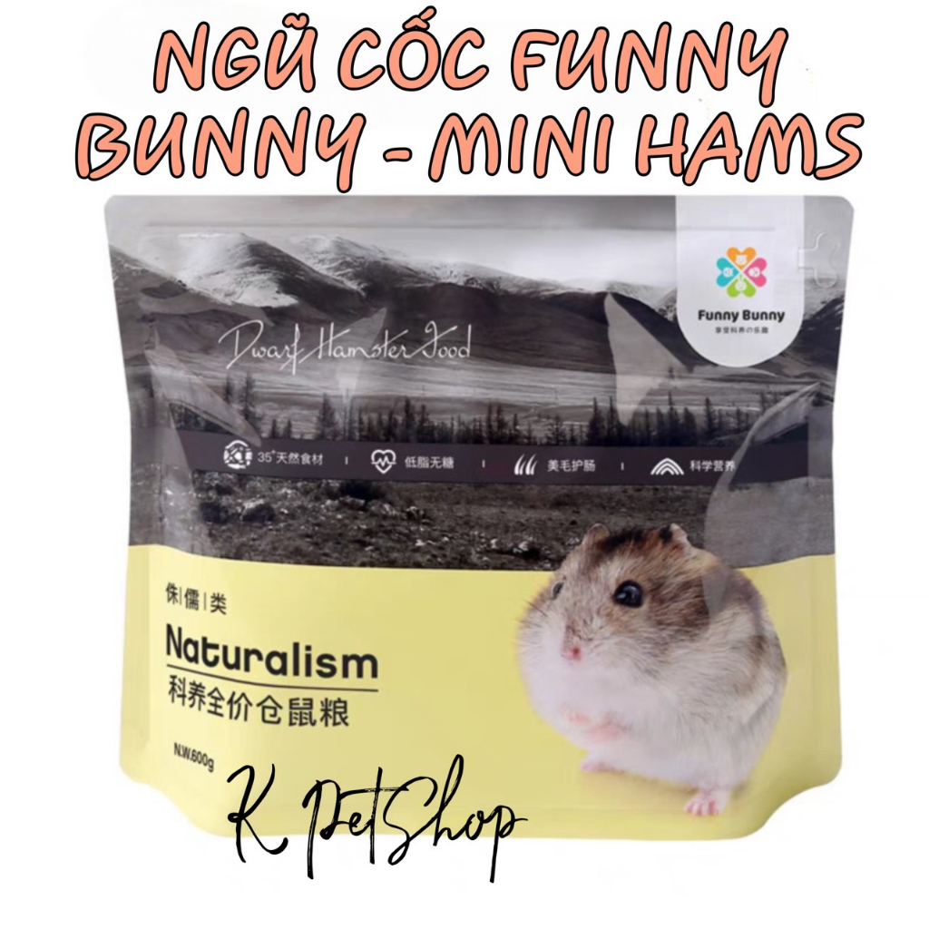 Thức ăn ngũ cốc Naturalism dành cho hamster ww campell, minihams