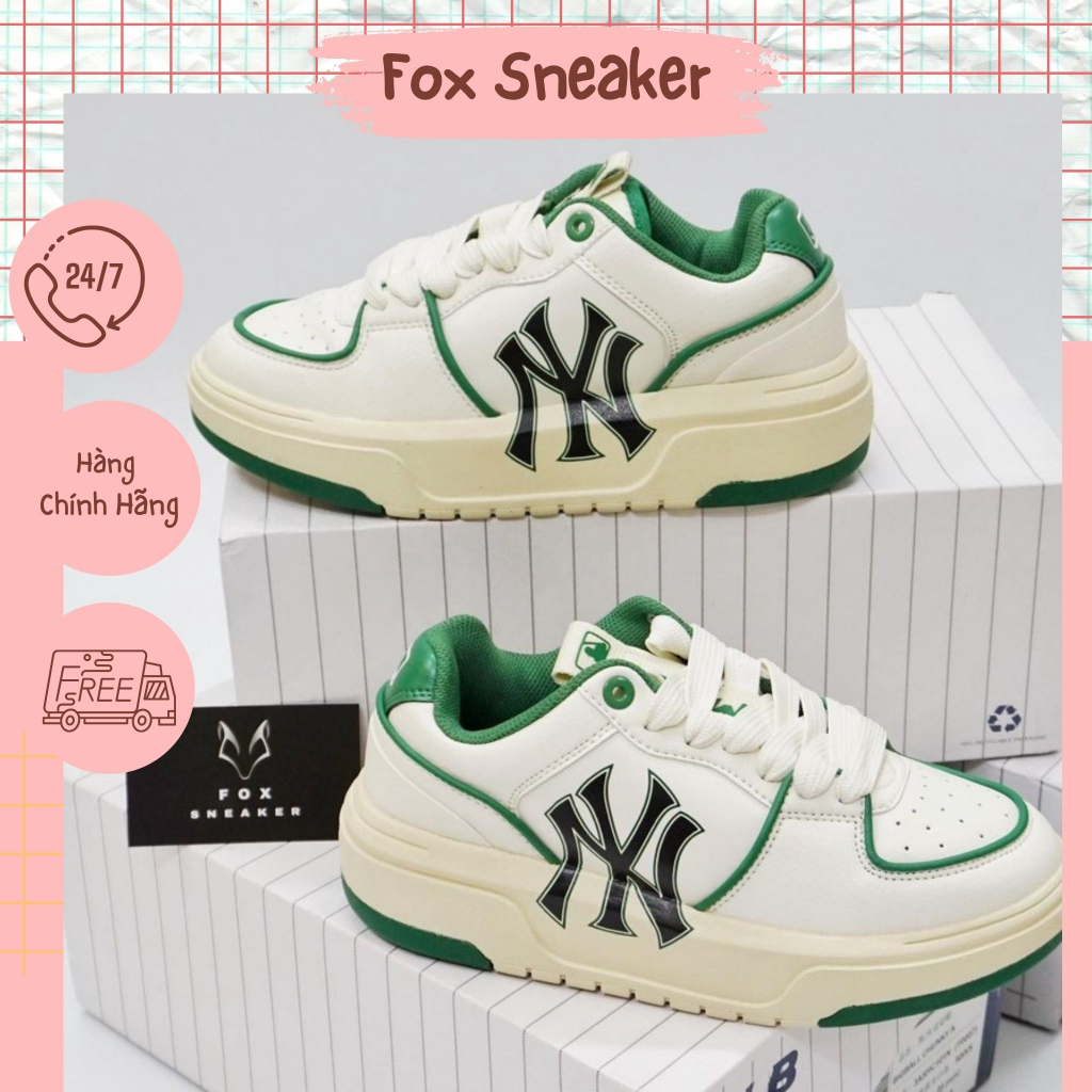 Giày Thể Thao MLB Chunky Liner New York Yankees 3ASXCA12N-50GNS Màu Trắng Xanh