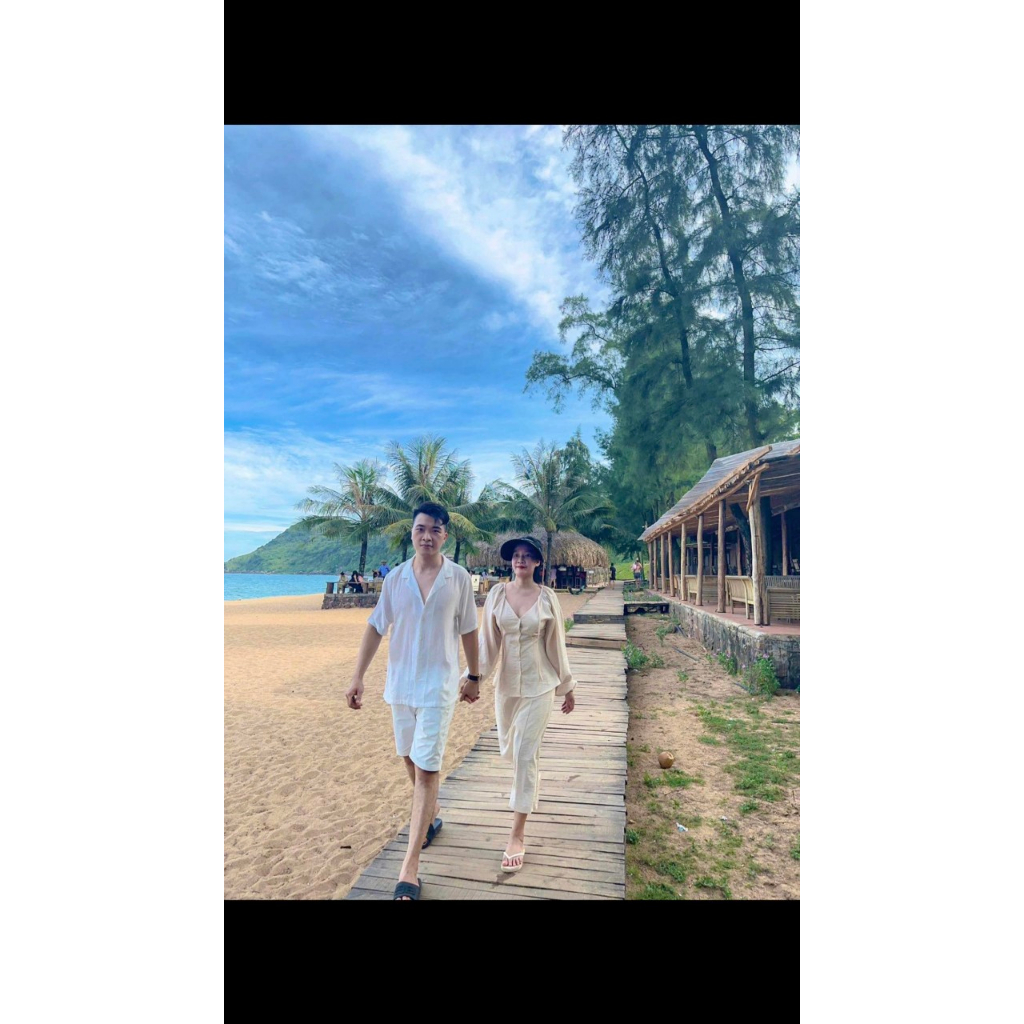 Áo đũi nam BIGSIZE  cộc tay cổ vest phối cúc dừa