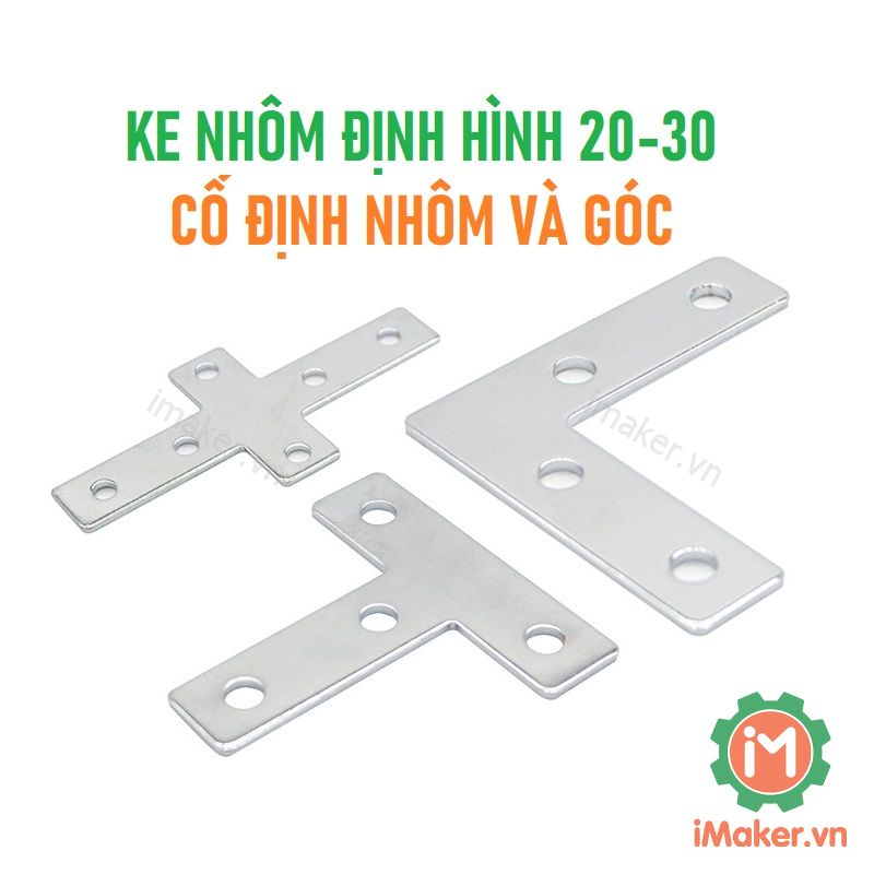 Ke góc nhôm định hình chữ T, chữ L, dấu cộng, chữ thập cho nhôm 2020, 3030 chất liệu thép mạ crom