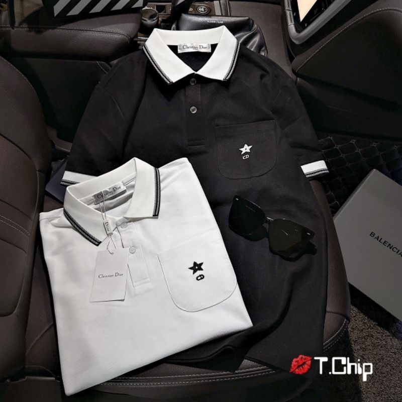 Áo polo thêu ngôi sao hàng QCL1