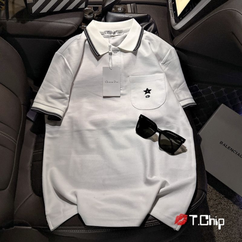 Áo polo thêu ngôi sao hàng QCL1