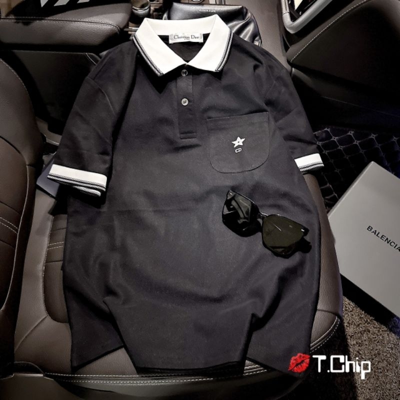 Áo polo thêu ngôi sao hàng QCL1