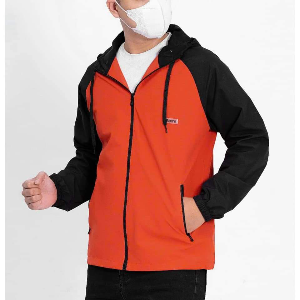 Áo gió raglan nam nữ phối màu kèm mũ chống nước cản gió lót lưới phối màu đẹp