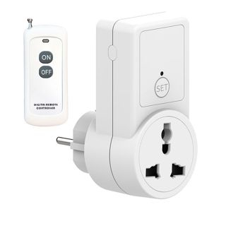 Ổ cắm điều khiển từ xa 100 mét bật tắt máy bơm nước công suất lớn 10A-2300W Al-09RC sóng RF 433Mhz xuyên tường